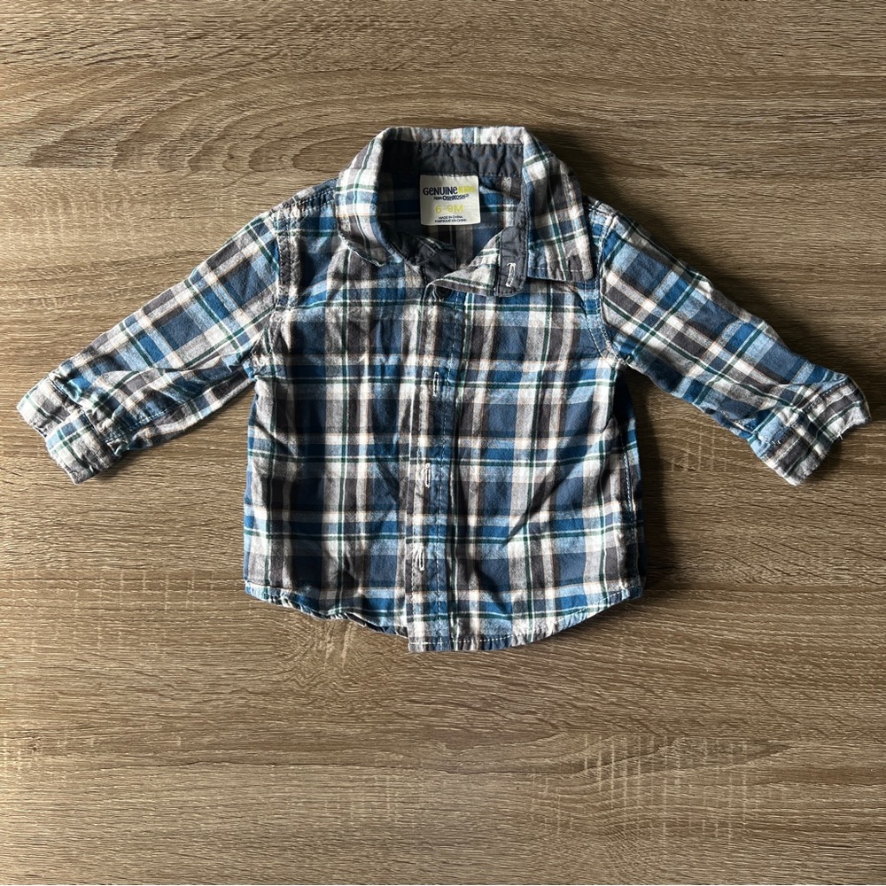 OshKosh Plaid Long Sleeve Button Down
